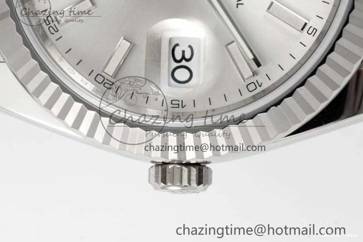 0227 DateJust 41 126334 Clean 1:1 Best Edition 904L Steel Silver Stick Dial on Oyster Bracelet VR Modern 2434